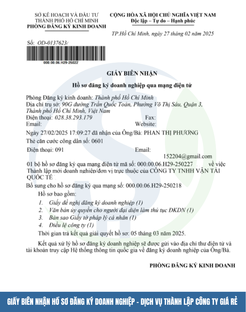 Dịch vụ thành lập công ty giá rẻ