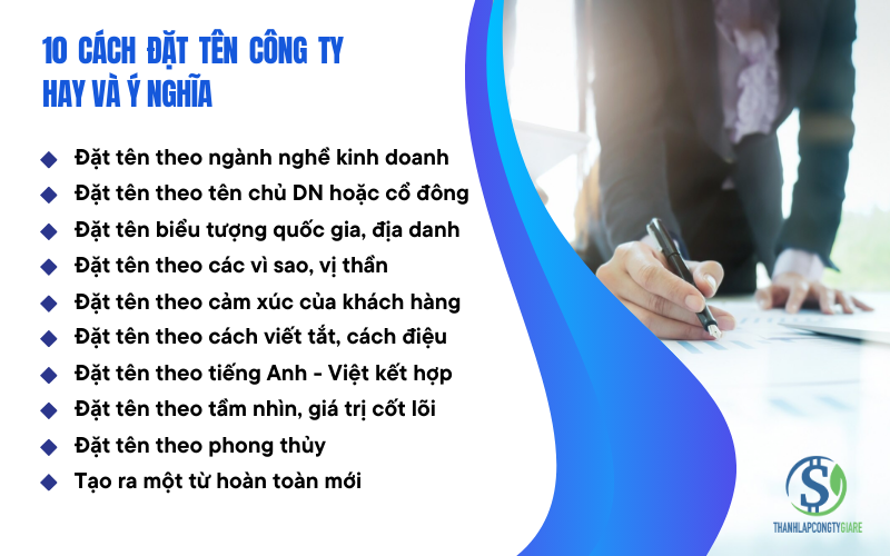 10 cách đặt tên công ty hay và ý nghĩa 10 cách đặt tên công ty hay và ý nghĩa