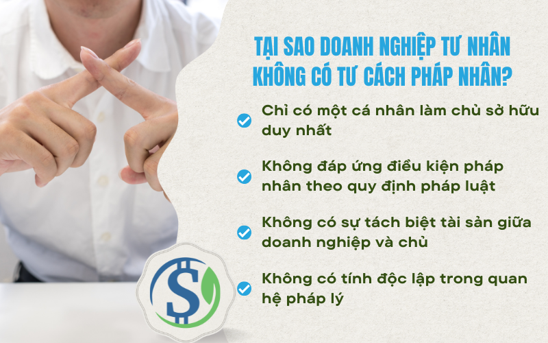 Tại sao doanh nghiệp tư nhân không có tư cách pháp nhân?