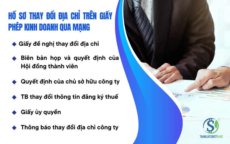 Hồ sơ thay đổi địa chỉ công ty qua mạng