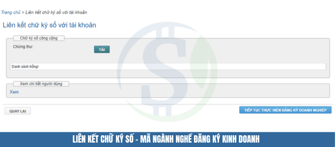 Liên kết chữ ký số - Mã ngành nghề đăng ký kinh doanh Liên kết chữ ký số - Mã ngành nghề đăng ký kinh doanh