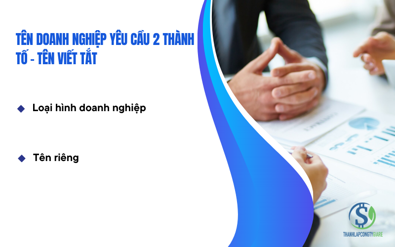 Tên doanh nghiệp yêu cầu hai thành tố - Tên viết tắt