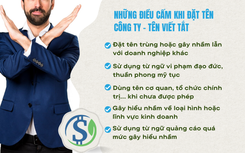 Những điều cấm kỵ khi đặt tên công ty - Tên viết tắt