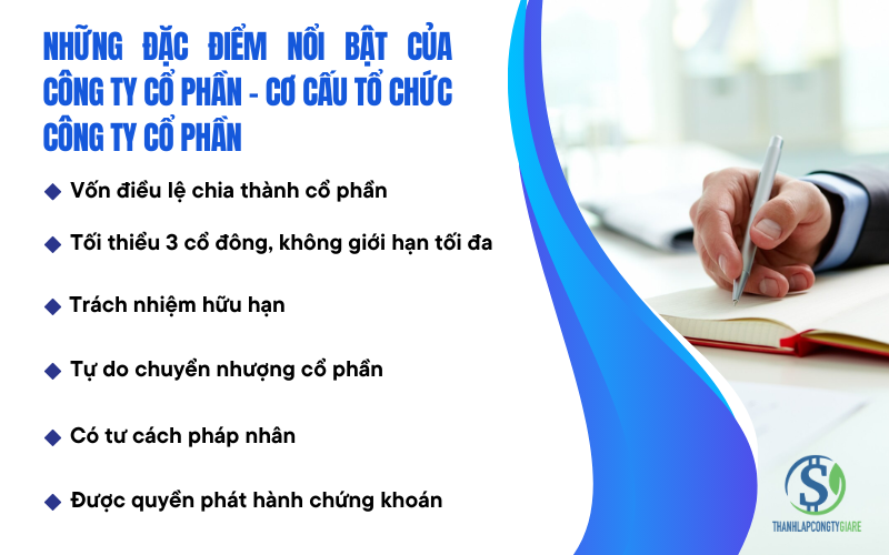 Những đặc điểm nổi bật của công ty cổ phần - cơ cấu tổ chức công ty cổ phần