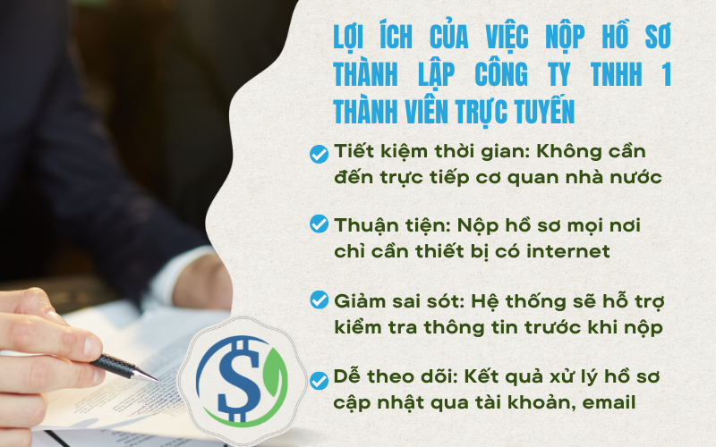 Lợi ích của việc hồ sơ thành lập công ty TNHH 1 thành viên trực tuyến