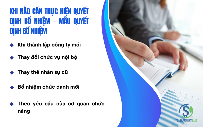 Khi nào cần thực hiện quyết định bổ nhiệm - mẫu quyết định bổ nhiệm