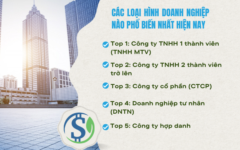 Các loại hình doanh nghiệp nào phổ biến nhất hiện nay?