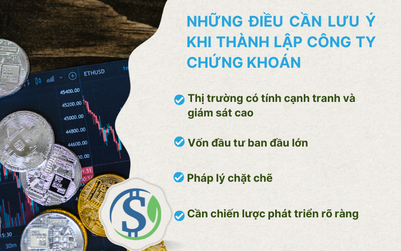 Những điều cần lưu ý khi thành lập công ty chứng khoán