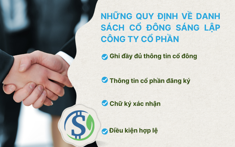 Những quy định về danh sách cổ đông sáng lập công ty cổ phần