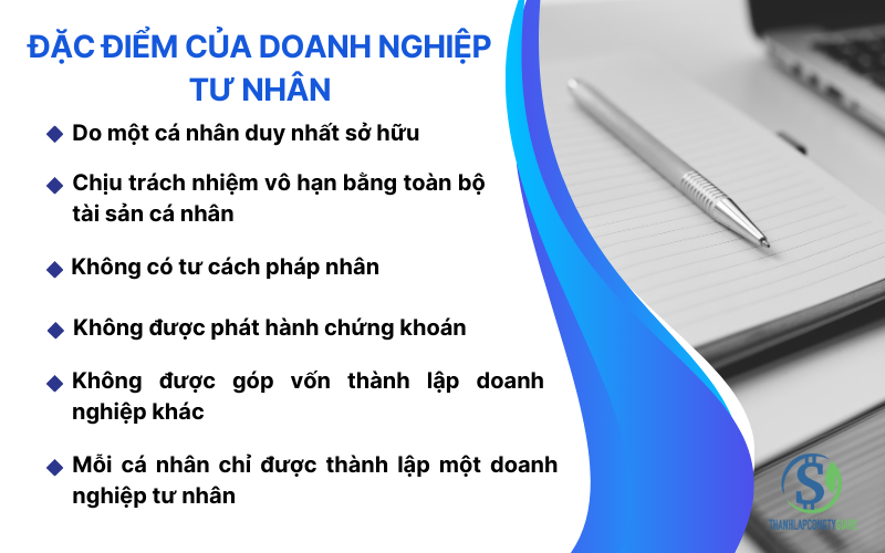 Đặc điểm của doanh nghiệp tư nhân