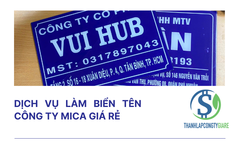 Dịch vụ làm biển tên công ty mica giá rẻ