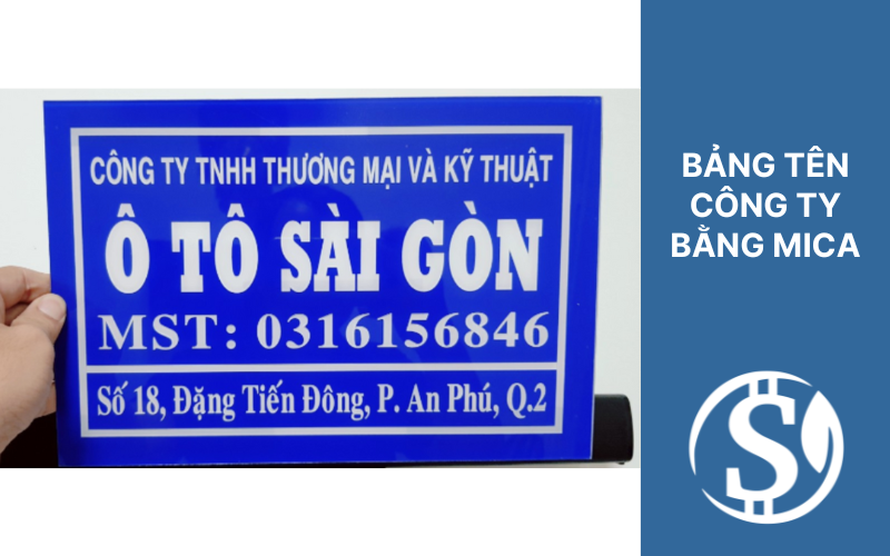 Bảng tên công ty bằng mica