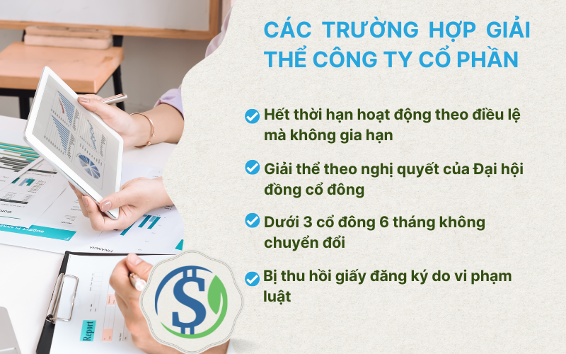 Các trường hợp giải thể công ty cổ phần