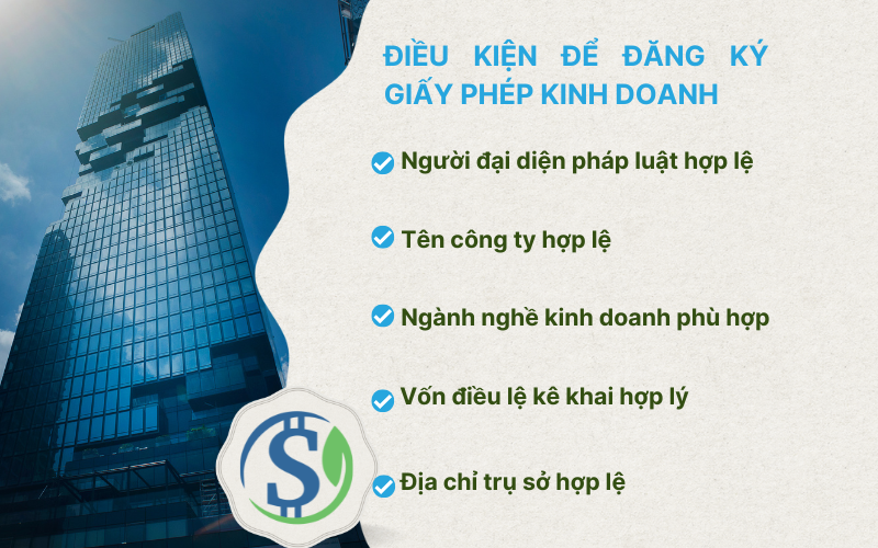 Điều kiện để đăng ký giấy phép kinh doanh tiếng anh là gì