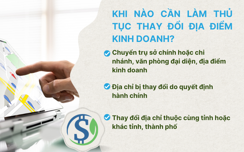 Khi nào cần làm thủ tục thay đổi địa điểm kinh doanh?