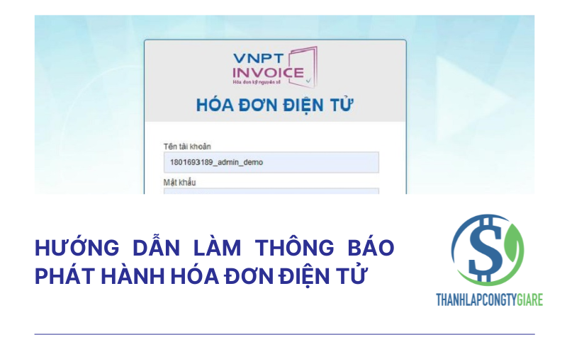 Hướng dẫn làm thông báo phát hành hóa đơn điện tử