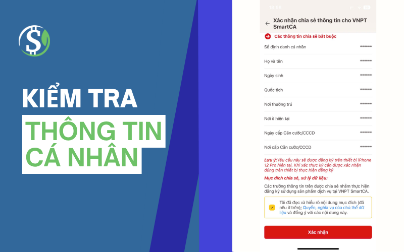 Kiểm tra thông tin cá nhân - Chữ ký số cá nhân Kiểm tra thông tin cá nhân - Chữ ký số cá nhân