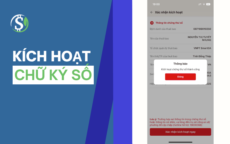 Kích hoạt chữ ký số - Chữ ký số cá nhân Kích hoạt chữ ký số - Chữ ký số cá nhân