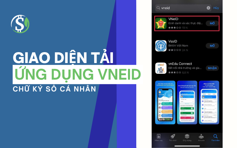 Giao diện tải ứng dụng VNeID - chữ ký số cá nhân Giao diện tải ứng dụng VNeID - chữ ký số cá nhân