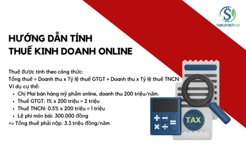 Hướng dẫn tính thuế kinh doanh online - Thuế kinh doanh online tính như thế nào