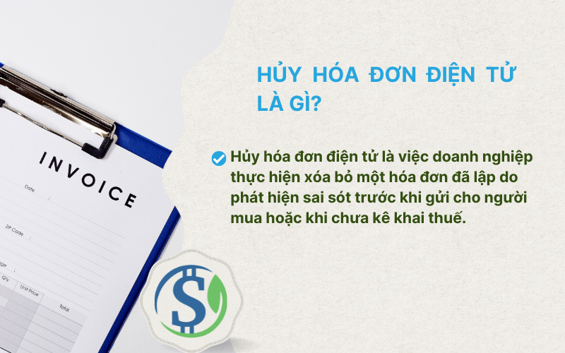 Huỷ hoá đơn điện tử là gì?