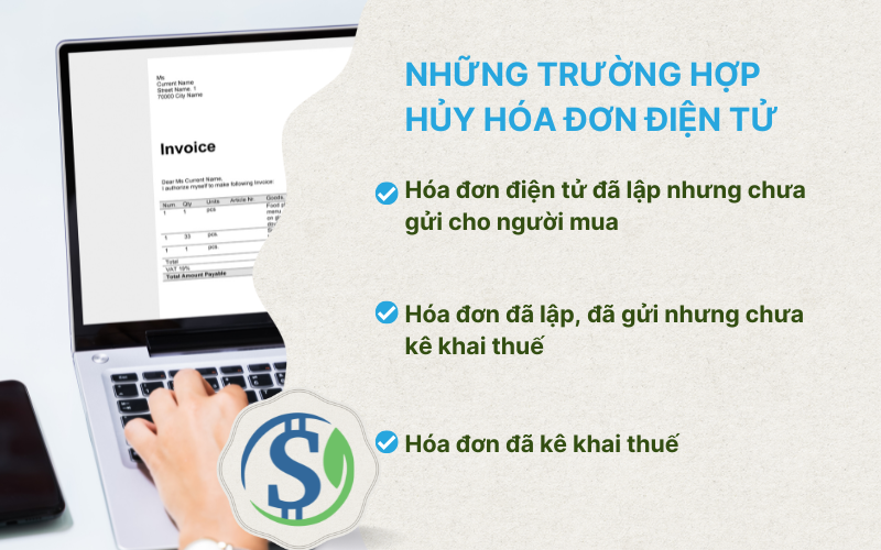 Những trường hợp huỷ hoá đơn điện tử