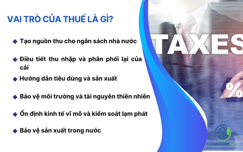 Vai trò của thuế là gì?
