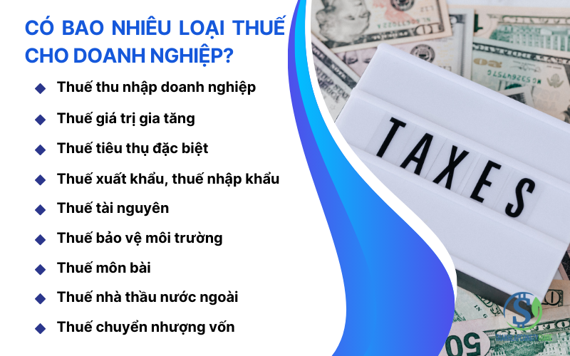 Có bao nhiêu loại thuế cho doanh nghiệp?