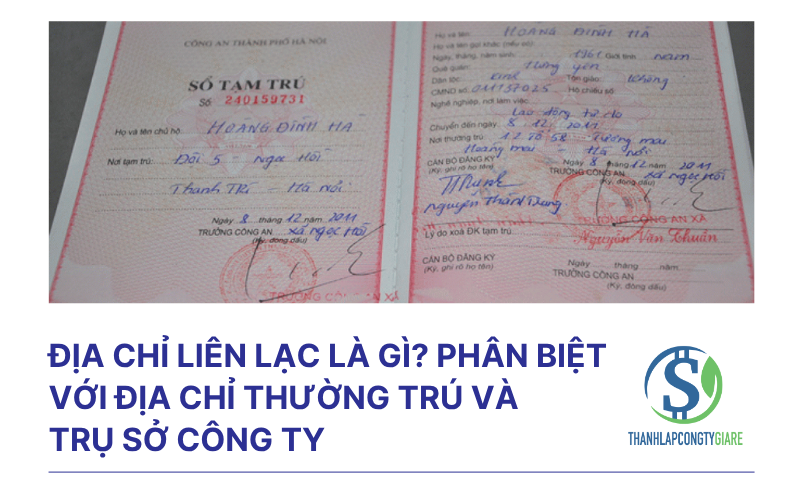 Địa chỉ liên lạc là gì? Phân biệt với địa chỉ thường trú và trụ sở công ty