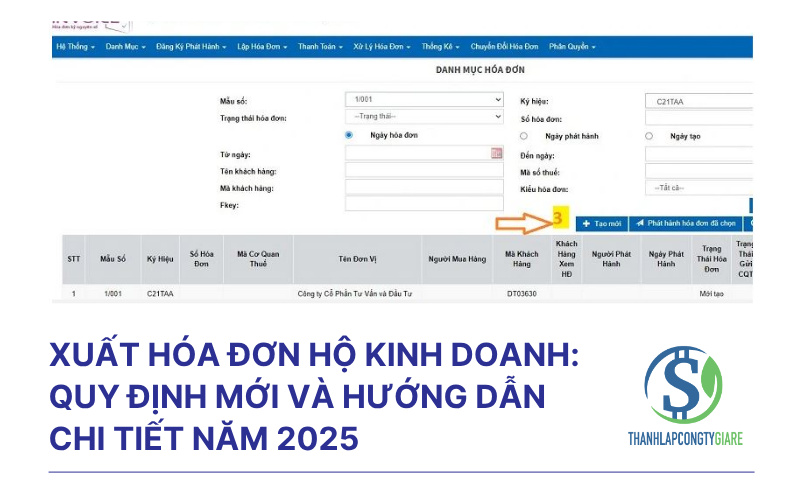 Xuất hóa đơn hộ kinh doanh: Quy định mới và hướng dẫn chi tiết năm 2025