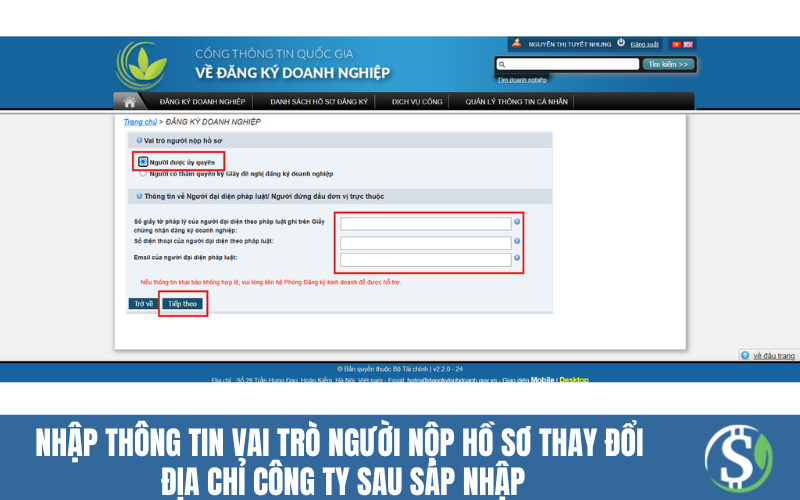 Nhap_thong_tin_vai_tro_nguoi_nop_ho_so_thay_doi_dia_chi_cong_ty_sau_sap_nhap