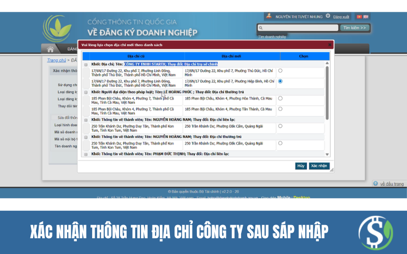 Xac_nhan_thong_tin_dia_chi_cong_ty_sau_sap_nhap